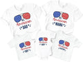 All American Family Shirt, 4th of July Family Matching T-Shirts, Custom Fourth of July Family Matching Party Tee, Patriotic Family Shirt